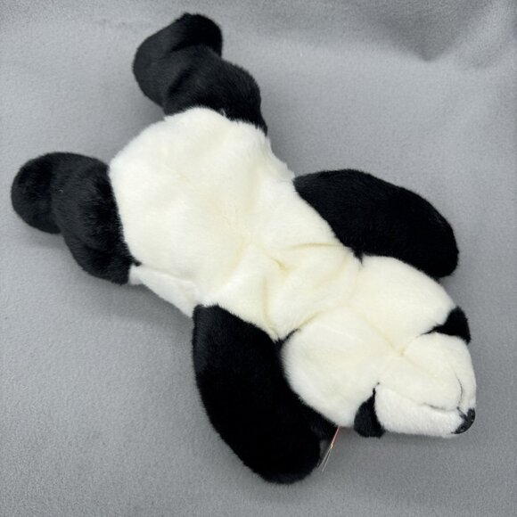Vtg TY Beanie Buddies Peking Panda Bear Black White 1998 Plush Stuffed Animal - Picture 4 of 10